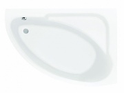 Ванна акриловая асимметричная Гоа 150*100 правосторонняя белая с г/м Базовая плюс