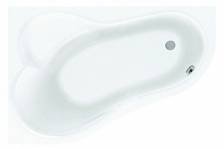 Ванна акриловая асимметричная Ибица XL 160*100 левосторонняя белая с г/м Базовая плюс